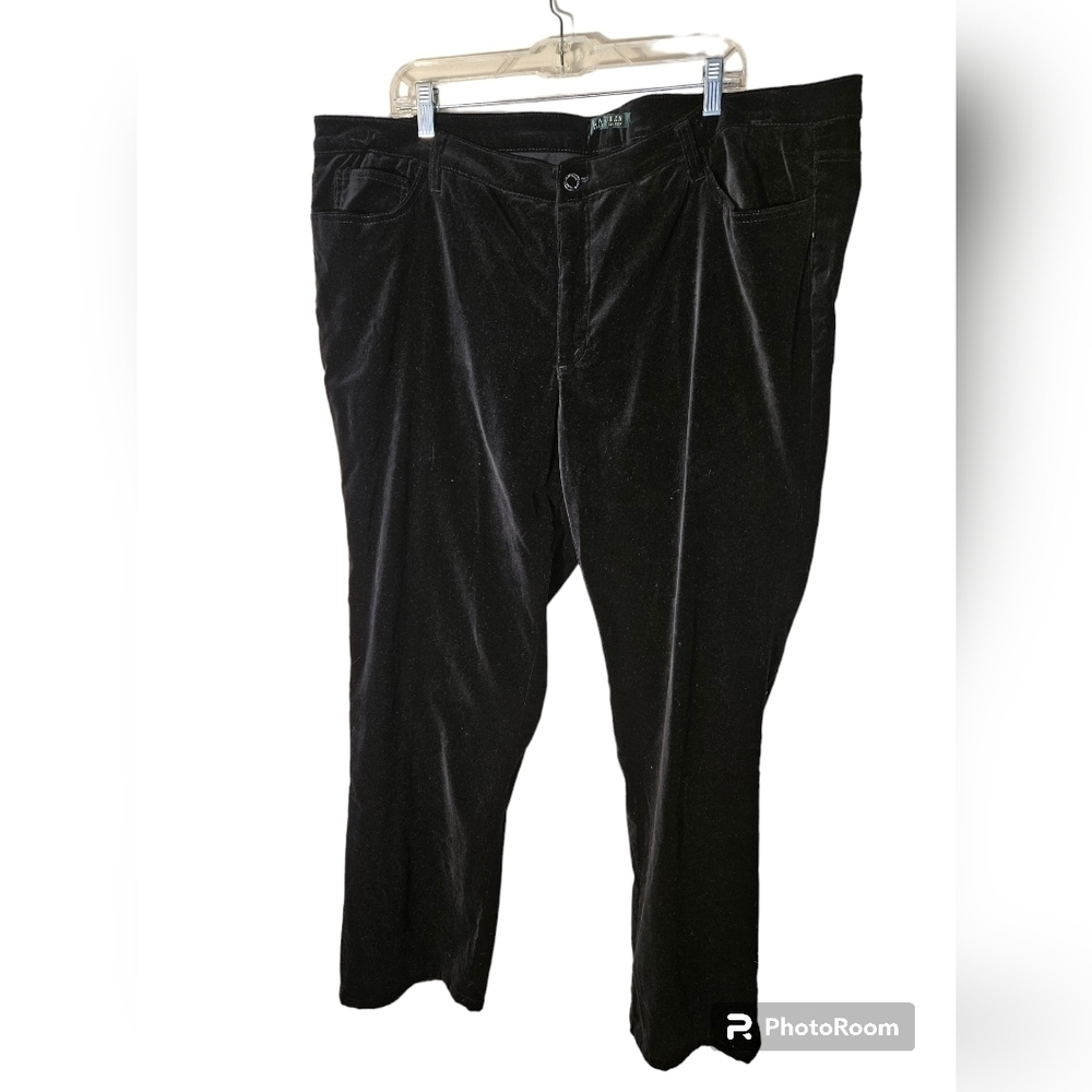 Lauren Ralph Lauren straight leg velvet pants womens size 22W.